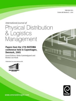 cover image of International Journal of Physical Distribution & Logistics Management, Volume 36, Issue 2